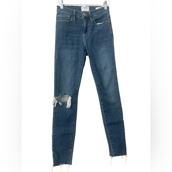 FRAME Le High Skinny Blue Jeans Size 27 - Picture 1 of 10
